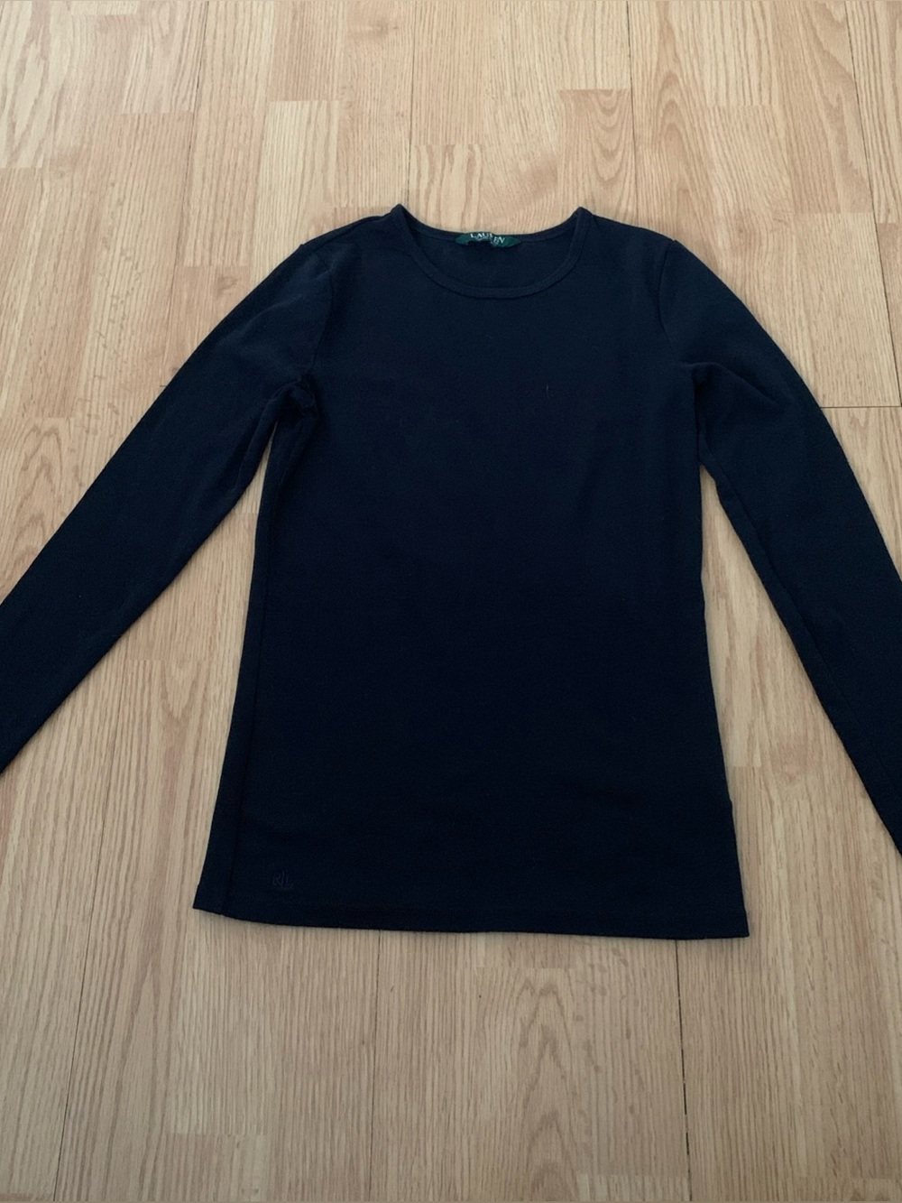 Ralph Lauren Black Crewneck Long Sleeve Top